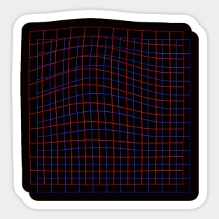 Red and blue Grid Sticker